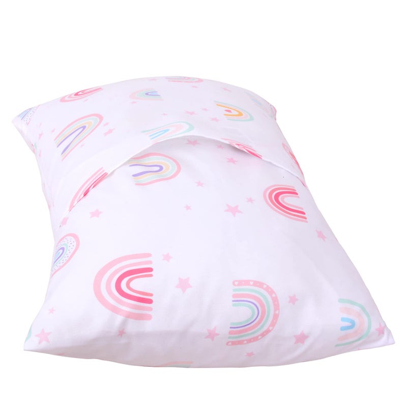 UOMNY Crib Bedding Set for Girls 3 Piece with Comforter Sheet Toddler Pillowcase Baby Bedding Sets Pink Rainbow - Image 5